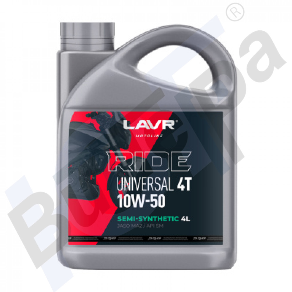 LAVR motoline Моторное масло RIDE UNIVERSAL 4T 10W-50 SM (4 л)