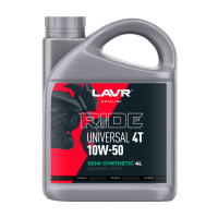 LAVR motoline Моторное масло RIDE UNIVERSAL 4T 10W-50 SM (4 л)